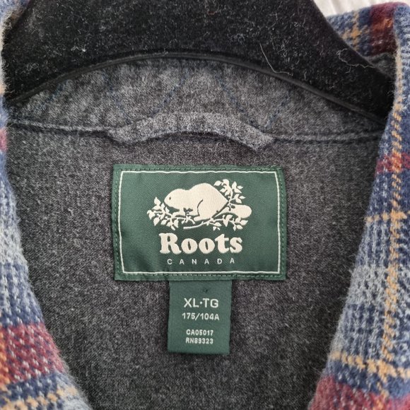 Roots Brushed Cotton Plaid Long Sleeve Shirt Size XL - Picture 3 of 9